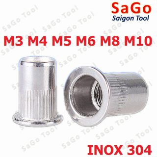 Tán ecu rút inox 304 size M3 M4 M5 M6 M8 M10 loại tốt