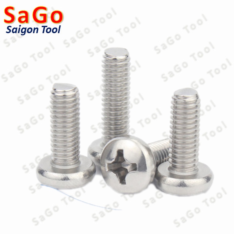 Ốc Vít inox 304 pake đầu tròn size 3ly 4ly 5ly , ốc pake M3 M4 M5