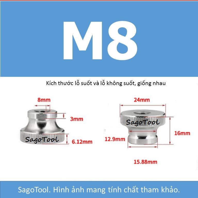 Núm vặn ren âm inox 304 size M3 M4 M5 M6 M8 M10 - Ảnh 5