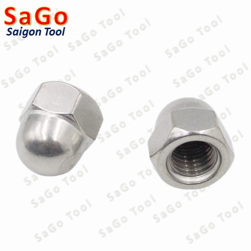 Tán bầu, Đai ốc mũ, đai ốc chỏm cầu INOX 304 M3 M4 M5 M6 M8 M10 M12 10Con - Ảnh 8
