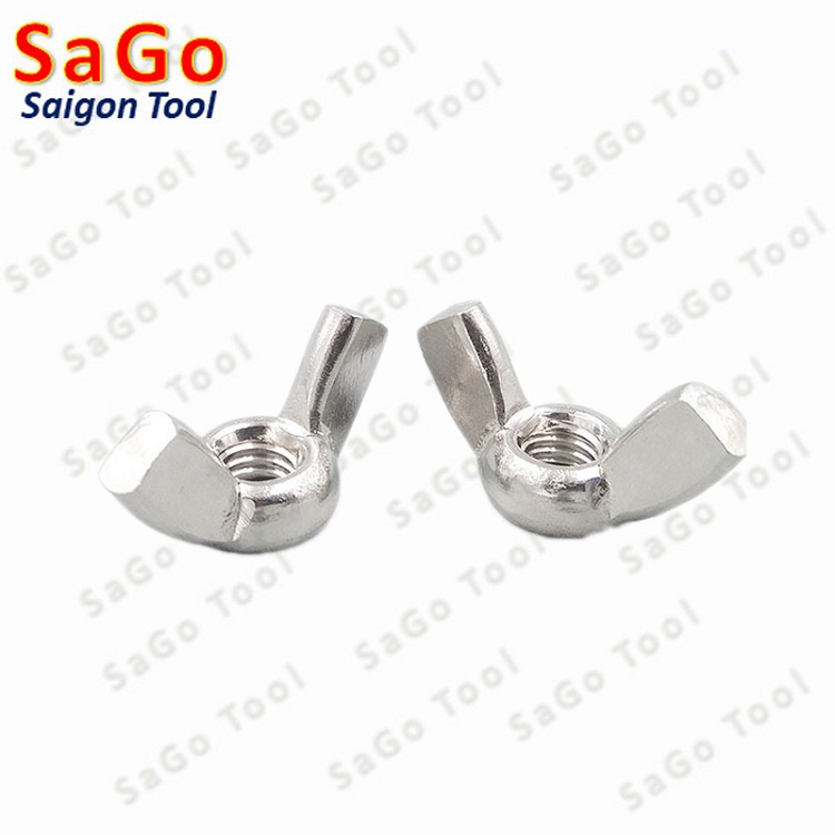 Đai ốc cánh bướm vặn tay INOX 304 - Tán chuồn size M3 M4 M5 M6 M8 M10 - Ảnh 5