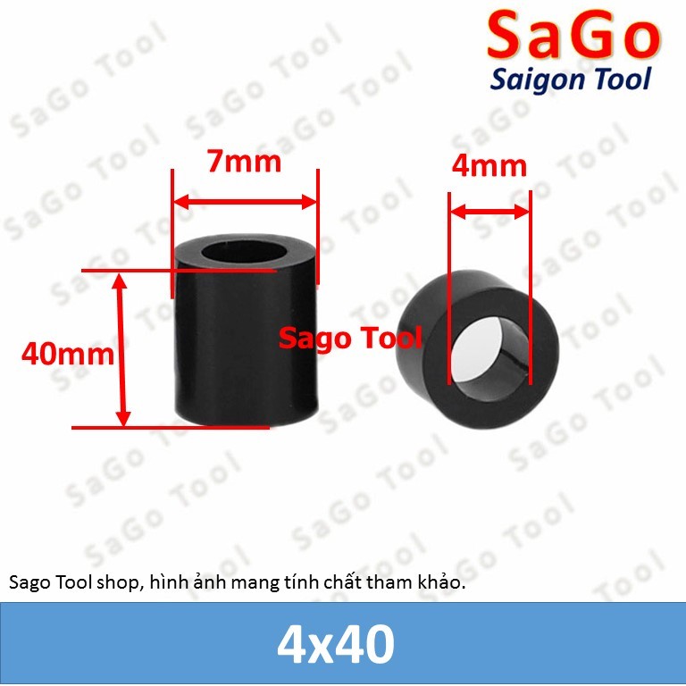 Vòng Đệm Nhựa ABS Nylon màu đen lỗ 3ly 4ly 5ly 6ly (10-20 cái) - Ảnh 2