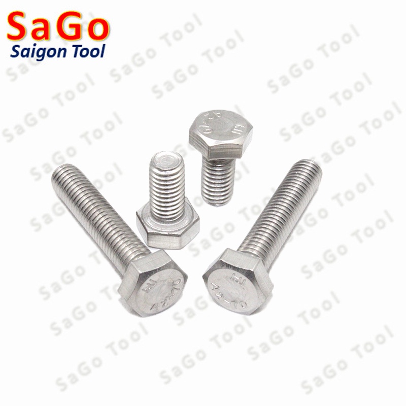 Bulong lục giác ngoài INOX 304 M4 M5 M6 M8 10Con, Ốc lục giác inox - Ảnh 5