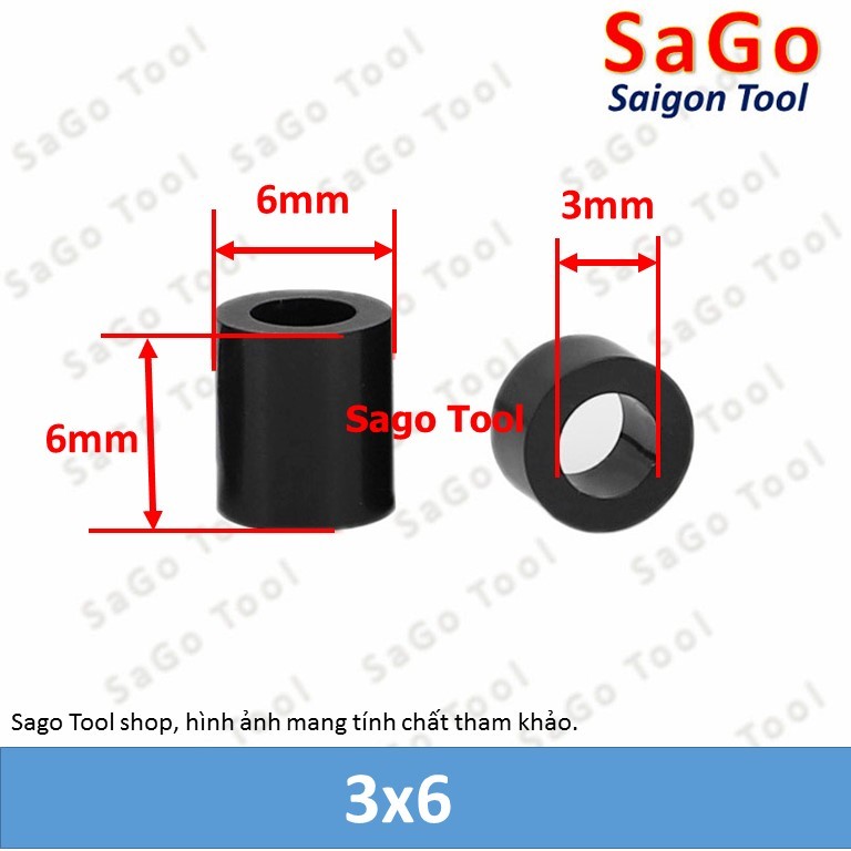 Vòng Đệm Nhựa ABS Nylon màu đen lỗ 3ly 4ly 5ly 6ly (10-20 cái) - Ảnh 10