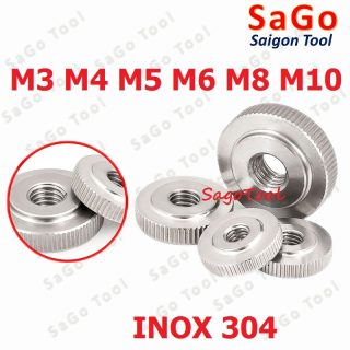 Núm vặn ren tròn inox 304 size M3 M4 M5 M6 M8 M10 loại tốt