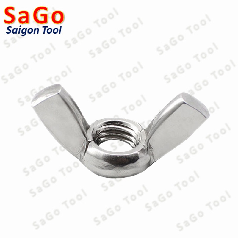 Đai ốc cánh bướm vặn tay INOX 304 - Tán chuồn size M3 M4 M5 M6 M8 M10 - Ảnh 3