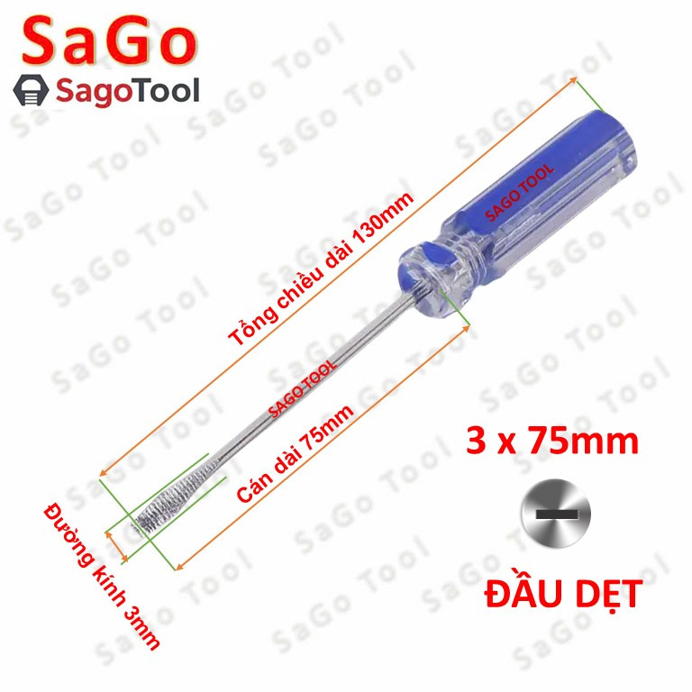 Tua vít nhí 3mm x 75mm – Tô vít mini đầu dẹp hoặc bake – sửa điện tử - Ảnh 3