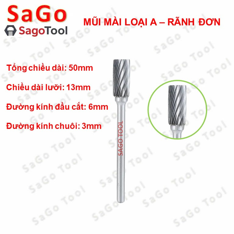Mũi mài hợp kim lẻ nhiều đầu – mài kim loại, gỗ, đá, inox – dùng máy mini 3mm - Ảnh 5