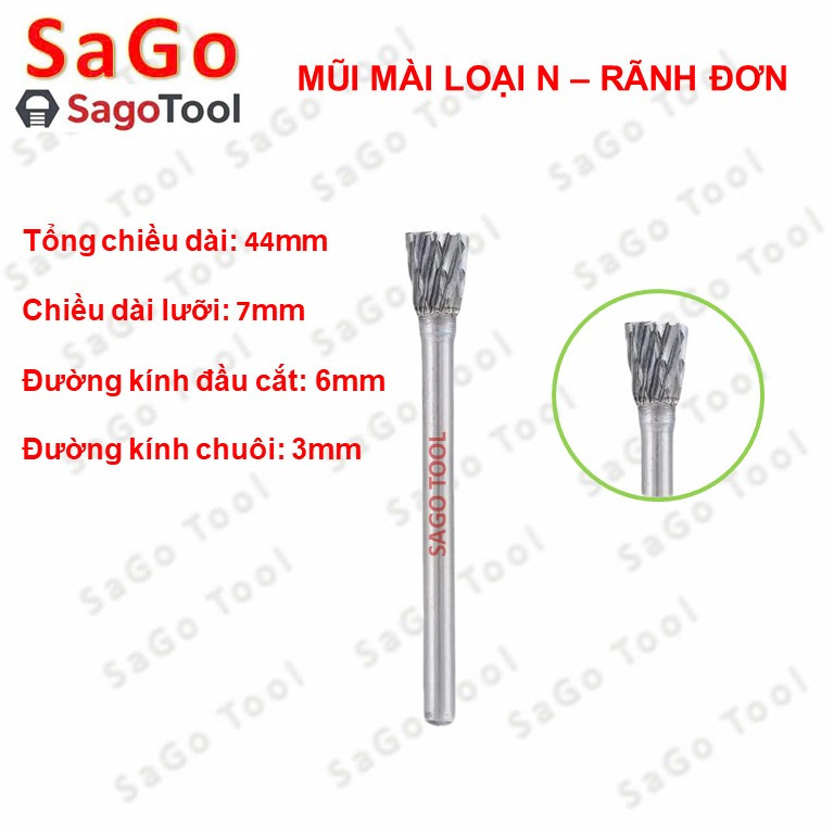 Mũi mài hợp kim lẻ nhiều đầu – mài kim loại, gỗ, đá, inox – dùng máy mini 3mm - Ảnh 11