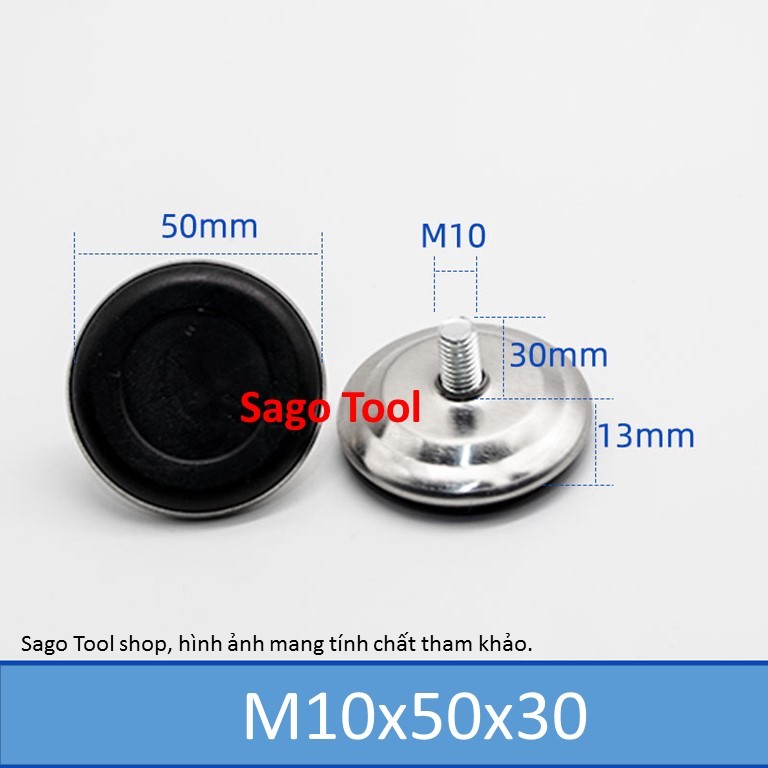 Chân tăng chỉnh chiều cao bàn ghế đế nhựa ren M6 M8 M10 - Ảnh 3