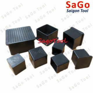 Đầu bịt ngoài cho sắt hộp vuông 25-60, đầu bịt chân bàn ghế loại nhựa (5 cái)