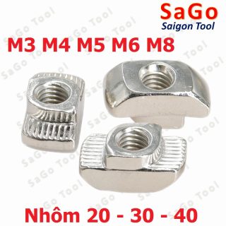 Tán chữ T, Đai ốc T xoay cho nhôm định hình 2020 3030 4040 ren M3 M4 M5 M6 M8