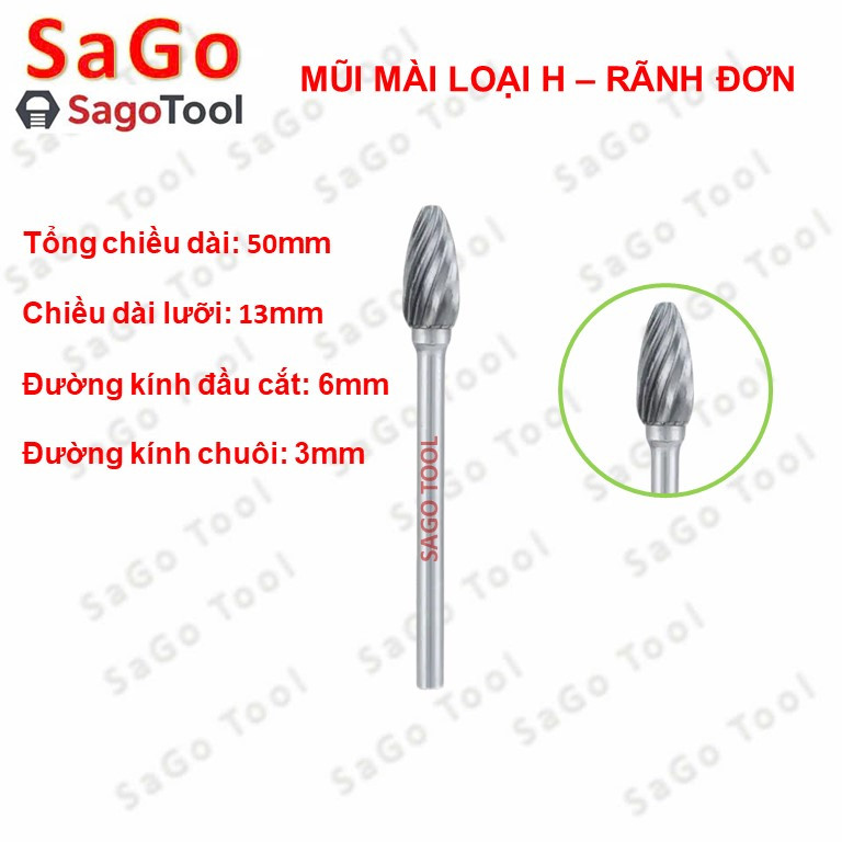 Mũi mài hợp kim lẻ nhiều đầu – mài kim loại, gỗ, đá, inox – dùng máy mini 3mm - Ảnh 7