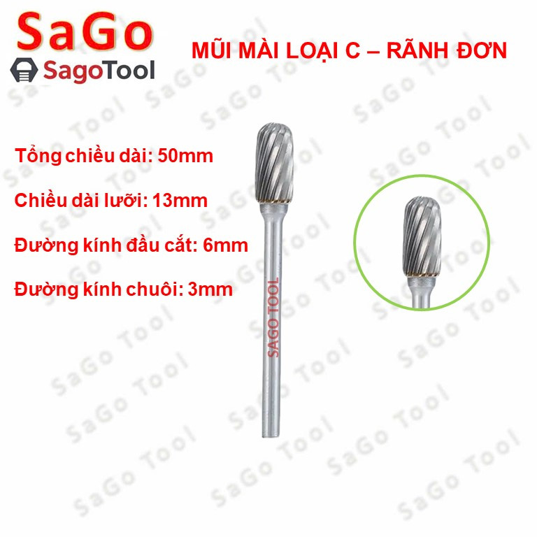 Mũi mài hợp kim lẻ nhiều đầu – mài kim loại, gỗ, đá, inox – dùng máy mini 3mm - Ảnh 8