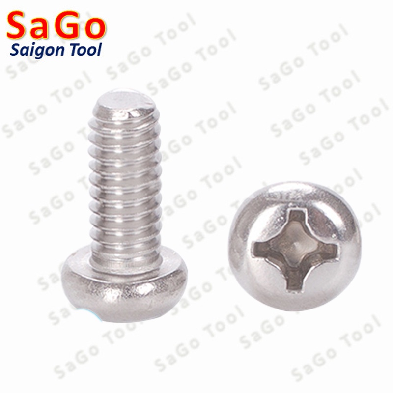Ốc Vít inox 304 pake đầu tròn size 3ly 4ly 5ly , ốc pake M3 M4 M5 - Ảnh 6