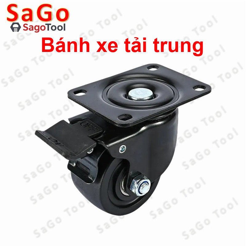 Bánh xe đẩy hàng chịu tải trung, bánh xe công nghiệp tải trung 100-220 kg - Ảnh 8