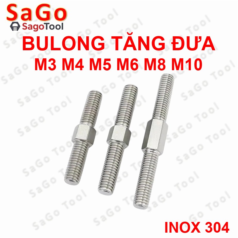 Bulong 2 đầu ren ngược chiều M3 M4 M5 M6 M8 M10 - Guzong tăng đưa - Ảnh 5
