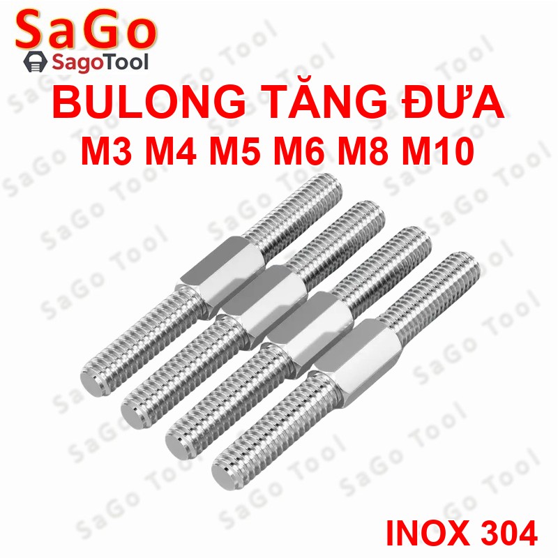 Bulong 2 đầu ren ngược chiều M3 M4 M5 M6 M8 M10 - Guzong tăng đưa - Ảnh 4