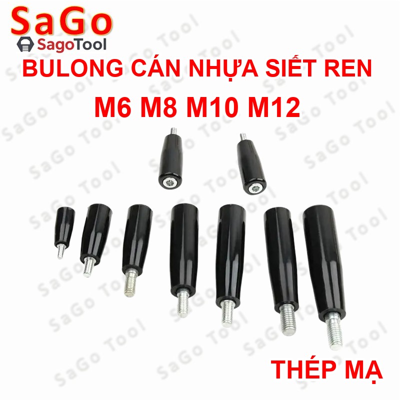 Tay vặn nhanh, bu lông cán nhựa siết ren size M6 M8 M10 - Ảnh 4