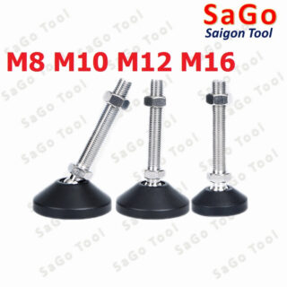 Chân tăng chỉnh tự cân bằng Thép Mạ Niken M8 M10 M12 M16