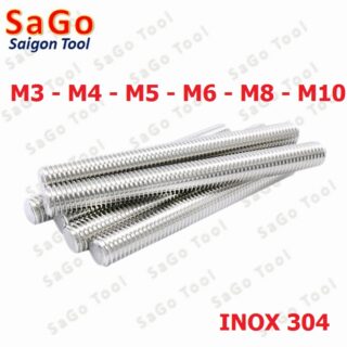 Cây ty ren INOX 304 M3 M4 M5 M6 M8 M10