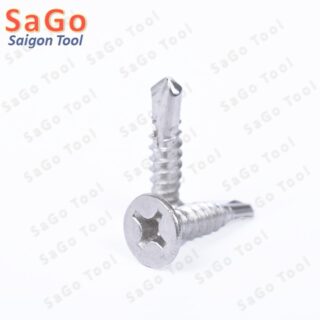 Vít inox 410 tự khoan đuôi cá đầu bằng size 4 ly
