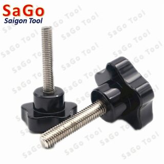 Núm vặn tay hoa mai ren ngoài Inox 304 loại dày