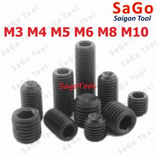 Vít trí lục giác chìm thép đen - Ốc cấy lục giác âm các loại 20 Con