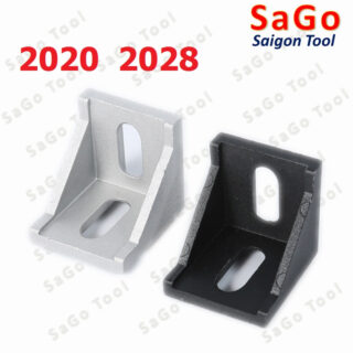 Ke góc vuông nhôm định hình size 2020, 2028 màu đen, màu bạc (2 cái)
