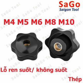 Núm vặn hoa mai 5 cánh ren âm, tay vặn nhanh