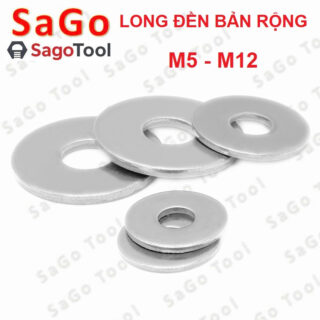 Long đền phẳng inox 304 bản rộng M5 M6 M8 M10 M12 long đền phẳng chịu lực