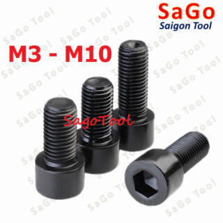 Bulong lục giác đầu trụ chịu lực thép đen M3 M4 M5 M6 M8 M10 cấp bền 8.8