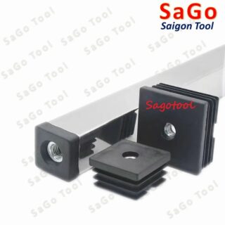 Nắp chụp sắt hộp, đầu bịt chân bàn ghế loại nhựa có ren nhiều kích thước