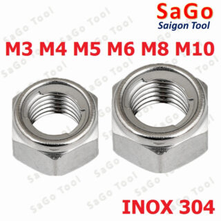 Đai ốc chống tháo, tán ecu khóa inox 304 size M3 M4 M5 M6 M8 M10